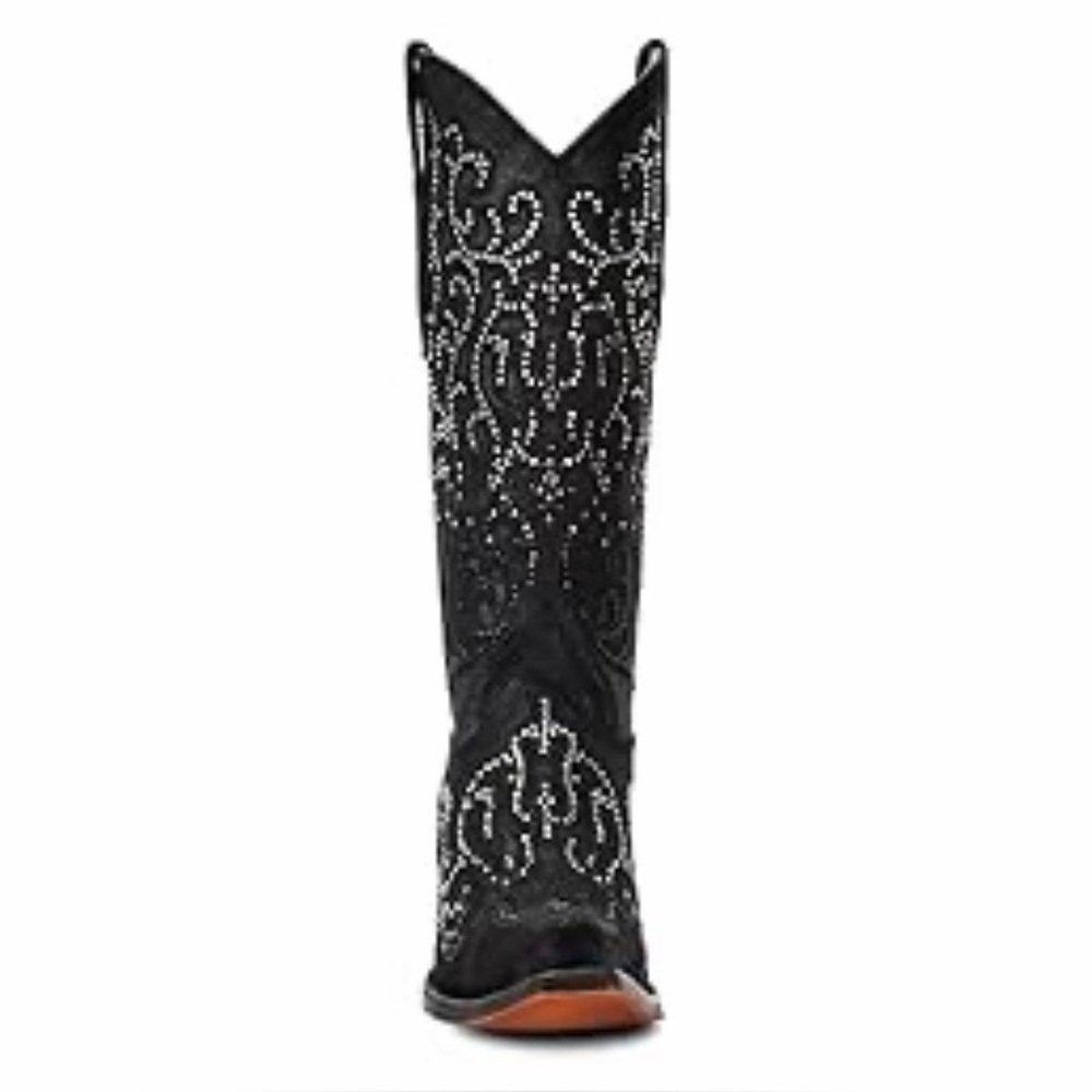 Corral Boots Women's Western Boot, Embellished with Rhinestones,  Black, 7.5 New - Picture 2 of 6